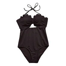 Цельный купальник сексуальный купальник с высокой талией женский купальник, на бретелях купальник без спинки пляжная одежда