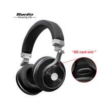 Bluedio T3 Plus беспроводные Bluetooth наушники гарнитура с микрофоном слот карты Micro SD bluetooth наушники гарнитура