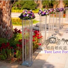 80 см высокий свадебный Кристалл Дорога свинец Свадьба центральный свадебный реквизит кристальная колонна Свадебные Поставки