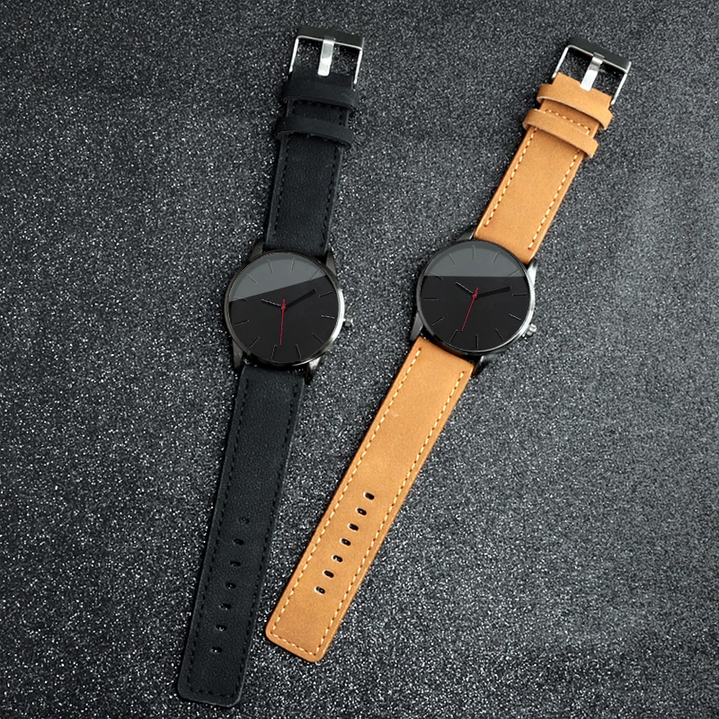 CMK Reloj Модные Военные часы Роскошные деловые мужские кожаные кварцевые с большим