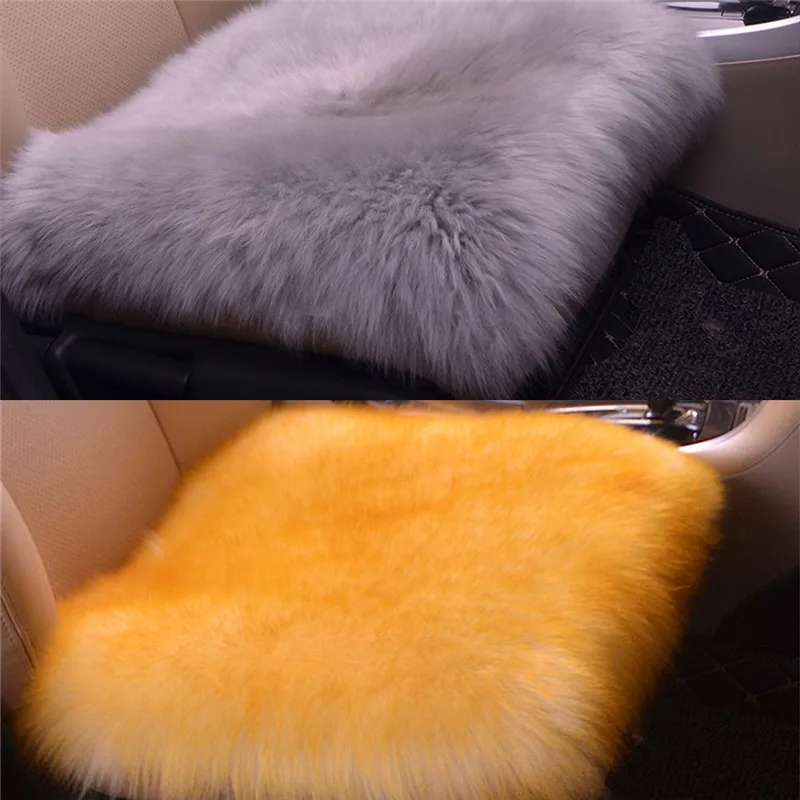 

Car seat cover Car Seat support Autumn and Winter Warm Car Seat Cushion Single Piece Wool Single Seat Cushion Car Accessories