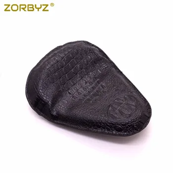 

ZORBYZ Motorcycle Retro Black Crocodile Synthetic Leather Style Solo Seat For Kawasaki Victory Harley Chopper Bobber Custom