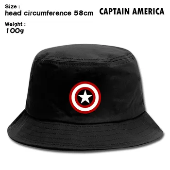 

New Summer Captain America Comic Manga Hero Fisherman Cap Hat Men Women Outdoor Daily Use Cosplay Canvas