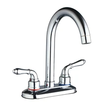 Ouboni 97176/1 Новый Кухня кран Torneira Cozinha двойные ручки поворотный носик кран смесителя хромированная отделка палубы Гора