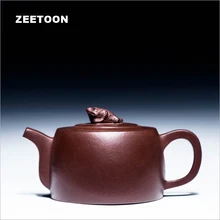 220cc подлинный исинский чайник забота о здоровье фиолетовая глина все ручной работы Китай чайный набор кунг-фу Zisha чайник, чайник красная Золотая жаба горшок
