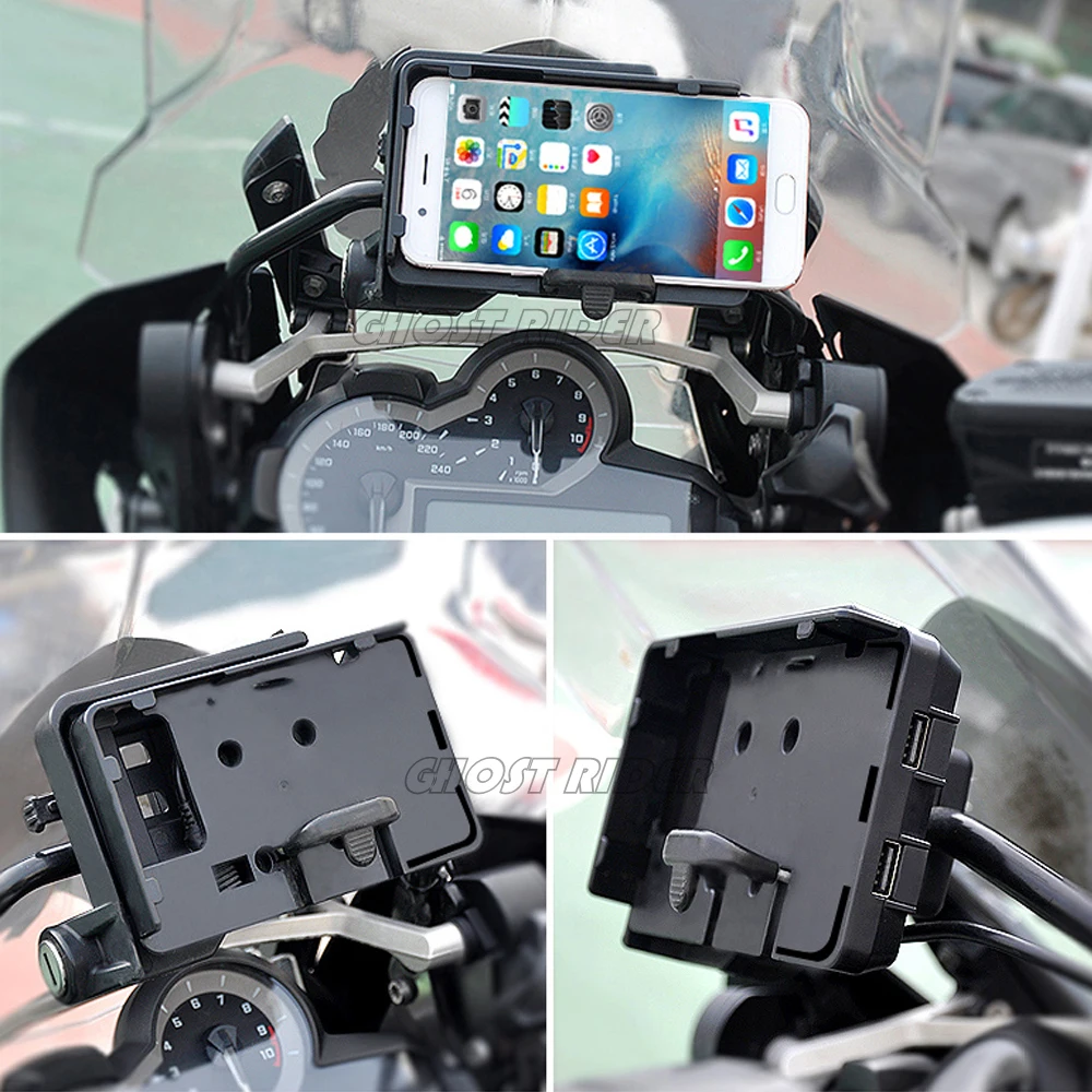 

For BMW R1200GS r1200 GS handheld gps navigator usb charger motorcycle Phone Navigation holder Africa Twin CRF1000L ADV 800GS