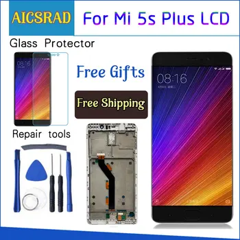 

LCD display for xiaomi MI5S plus 5.7 inch touch screen mi5s plus Digitizer assembly Button Light Frame with Free Tools