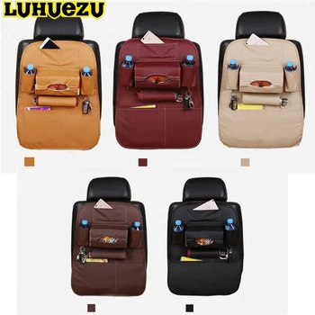 

LUHUEZU 5 Colors Car Seat Back Bag Storage bag Stowing Tidying Lid For Nissan Patrol Y62 Toyota Land Cruiser Prado 200 120 150