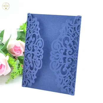 

10 pieces rectangle laser cut gate wedding card invitations free shippment