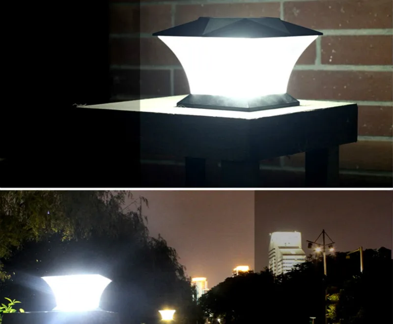 Tampa de Luz ao ar Ip65 à Prova Solar Post Livre Dwaterproof Água Super Brilhante Cerca Jardim Villa Decoração Lanterna Pátio Gramado Luz Led 5 tampa de luz solar cerca jardim villa