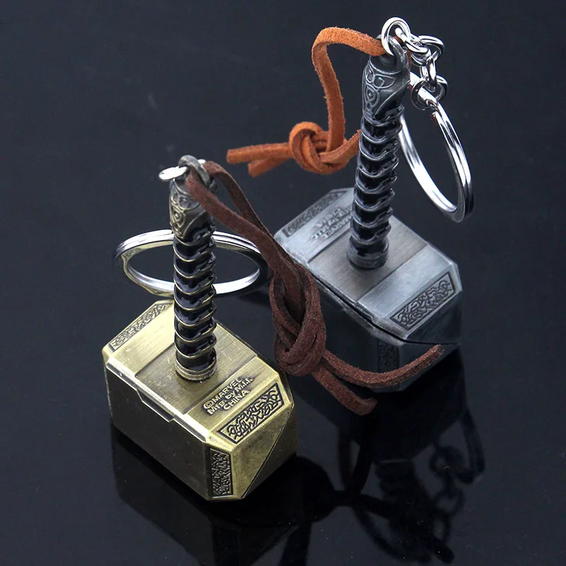 

Thor Hammer Metal Loki Keychain The Avengers Endgame Superhero Thor Weapon Iron Man Accessories Keyring for Men Women Gifts