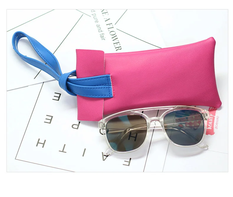 Portable Drawstring Glasses Bags Women's Sunglasses Case Light Convenience Eyeglasses Solid Storage Box Case Bags PU Leather Glasses pouch1 (12)