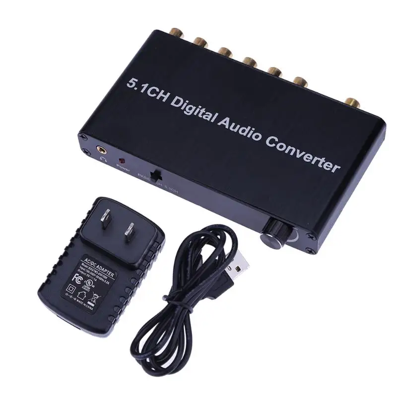 

EU/US plug 5.1 Decoder DTS /AC3 Dolby SPDIF Input to 5.1ch Digital Audio Converter for DVD, PS3, Xbox 360, DM500S, DM800HD