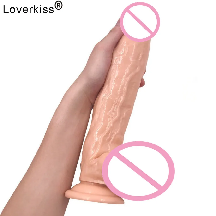 Loverkiss 29 см/11 4 дюйма мягкий большой реалистичный фаллоимитатор с зубчатой