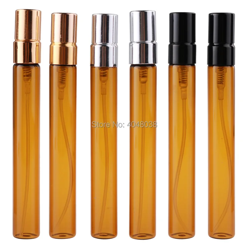 Dark Brown Spray Pump Bottle Glass Empty Cosmetic Atomizer Toner Astringent Refillable Vials 10 ML Makeup Sample Perfume Bottle (3)
