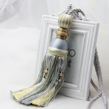 Аксессуары для штор, висящие с брелком-мячиком, висячие серьги, Арбузные шаровые подтяжки светло-голубого цвета