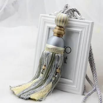 

Curtain accessories hanging ball strap hanging ear watermelon ball Tiebacks light blue