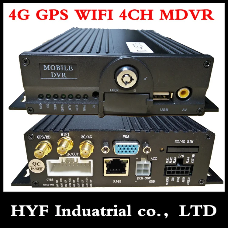 MDVR 4G мобильный видеорегистратор gps wifi hd 4ch ahd двойная sd карта грузовик/автобус высокой четкости Запись вождения сигнализации хост мониторинга