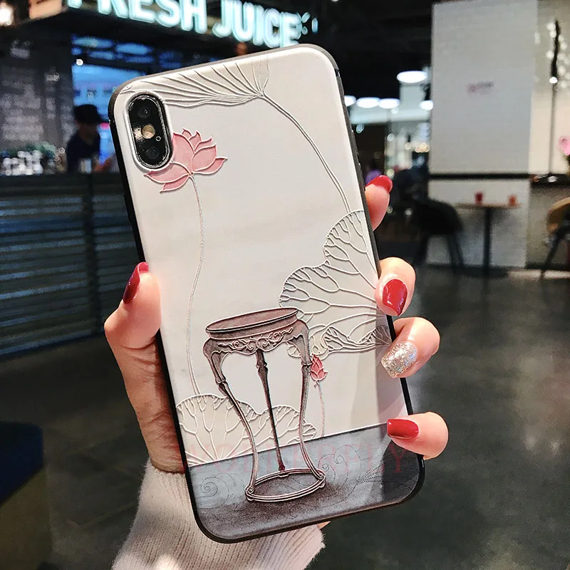 3D Силиконовый Рельефный цветочный чехол для Xiaomi Mi 9 8 5X 6X A1 A2 Mix2 2s мягкая задняя крышка на Redmi Note 4 5 6 7 Pro Redmi 4X чехол - Цвет: 8