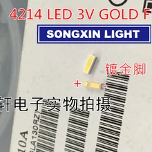 50 шт. XIASONGXIN светильник ТВ применение СВЕТОДИОДНЫЙ подсветка светодиоды средней мощности 0,4 Вт 3 в 4214 светильник бусины холодный белый ЖК Подсветка для ТВ