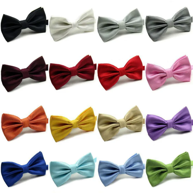 

20Colors Fashion Bow Ties For Men Bowtie Tuxedo Classic Solid Color Wedding Party Butterfly Cravat Brand corbatas para hombre