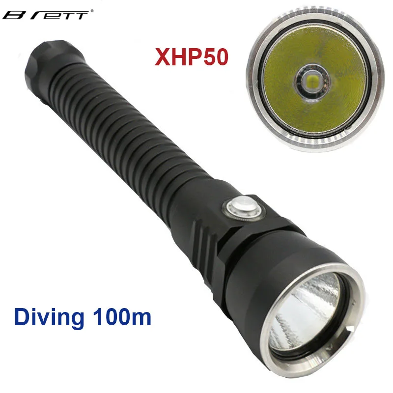 

2016 NEW CREE XHP50 4000Lm LED Diving Flashlight underwater support stepless dimming waterproof 100M diving tactical flashlight