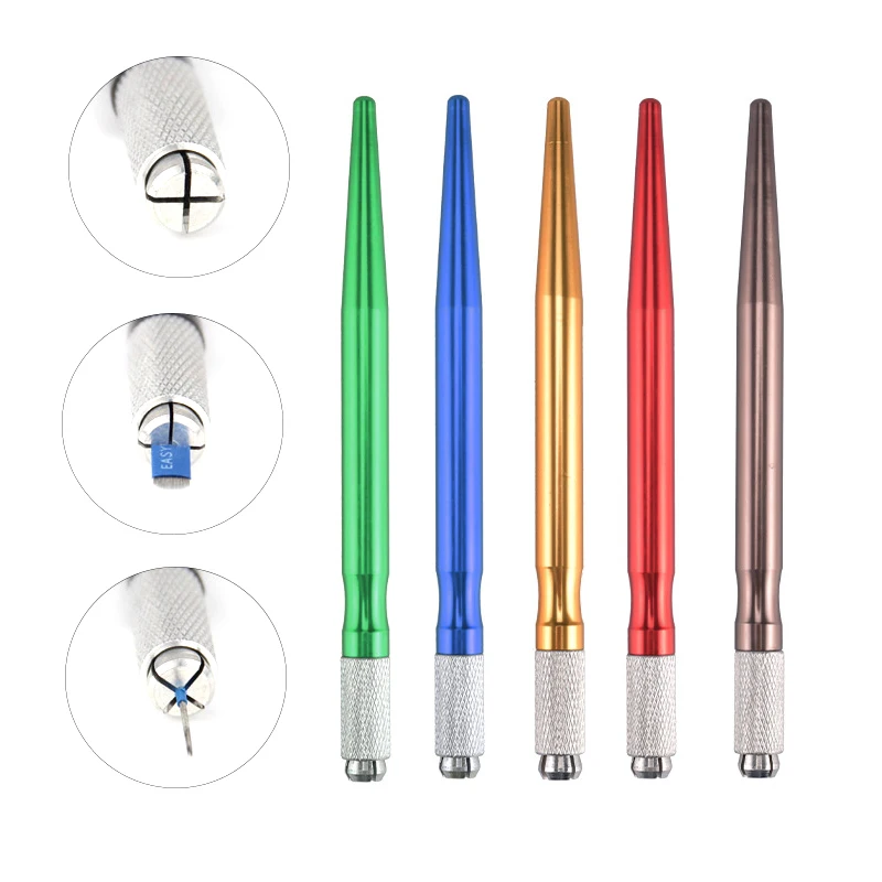 

10pcs Wholesale Microblading Pen Manual 3D Eyebrow Tattoo Machine Tebori Permanent Makeup Lip Tattoo Manual Pen Needles Blade