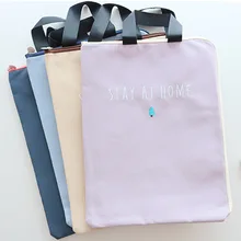 1 шт. простая Портативная сумка для файлов A4 Одноцветный холщовый студенческий мешок для информации однослойный водонепроницаемый портфель