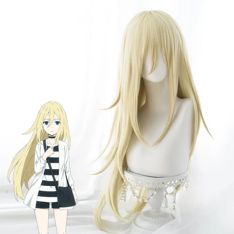 

2018 New Arrival Angels of Death Ray Rachel Gardner Cosplay Wig for Women 80cm Long Straight Anime Costume Party Wig Hair Gold