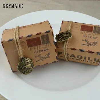 

100PCS Machine Delivery Candy Box Creativity confectionery wholesale tea boxes Wedding Love Candy Box Kraft Gift Heart