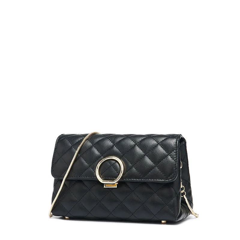 

The first layer of leather diamond chain bag 2017 new Lang Wei Korean women Shoulder Messenger Bag on behalf of a small