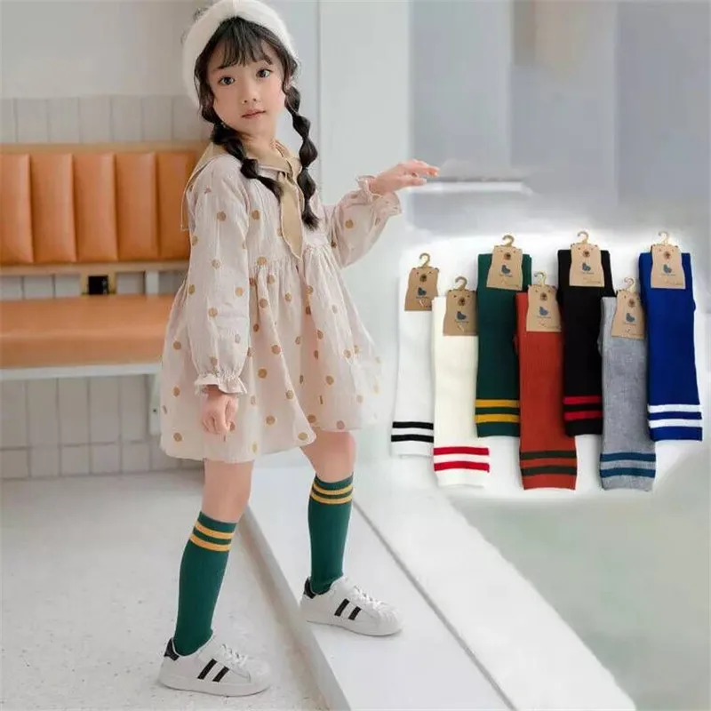 2019 Baby Cotton Socks Kids Preppy Style Knee High Sock Infant Leg