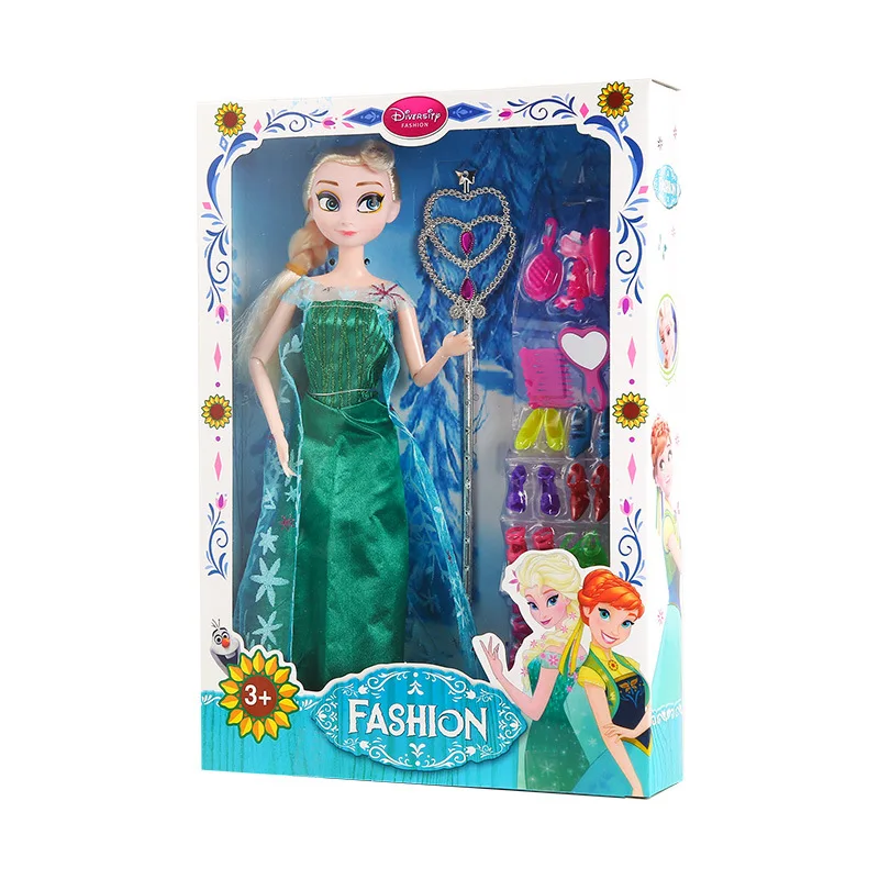 Disney Frozen Aisha princess doll Fairy Fantasy girl DIY toy handmade dress up Action body kun Toy Model For kids birthday gift