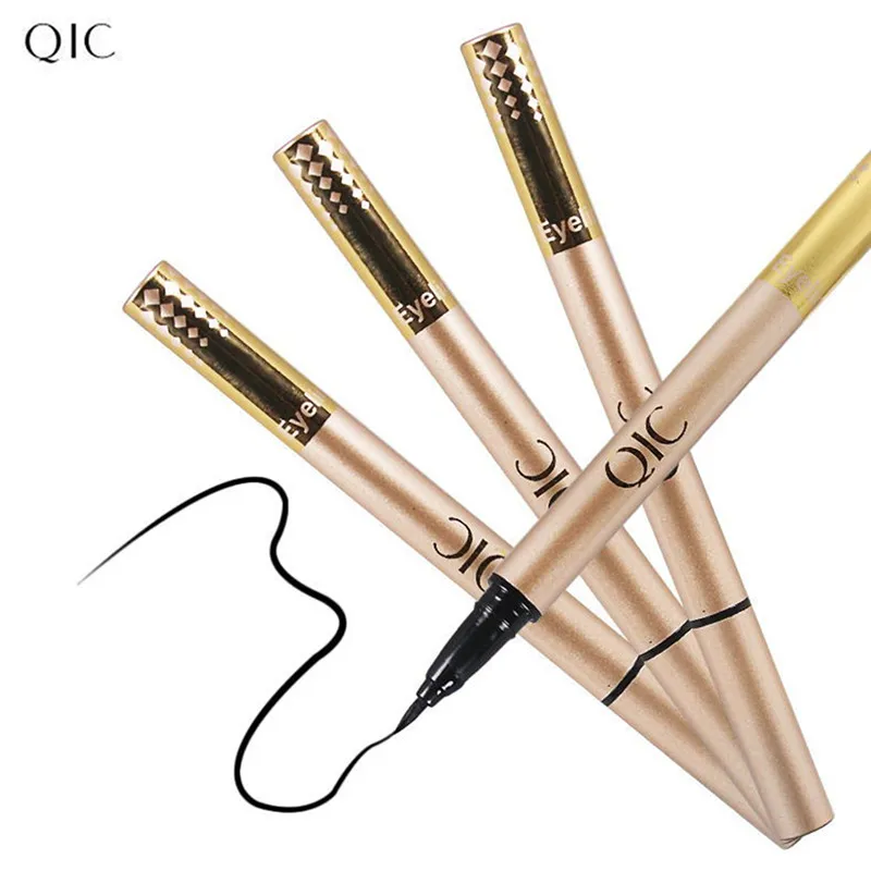 QIC Brand New Black Waterproof Liquid Eyeliner Pencil Long Lasting Smooth Eye Liner Pen Beauty Make Up Tool Eye Marker Cosmetics