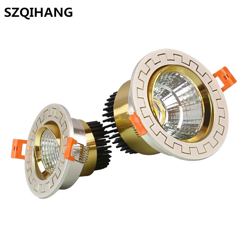 

New Dimmable LED Recessed Downlight Ceiling 10W/15W/20W 85-265V COB LED DownLights COB Spot Down light Light Bulb