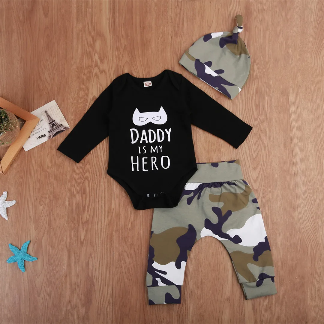 Камуфляжный комбинезон с Бэтменом для новорожденных мальчиков, штаны, шапка, комплект одежды, детские комбинезоны, одежда для маленьких девочек