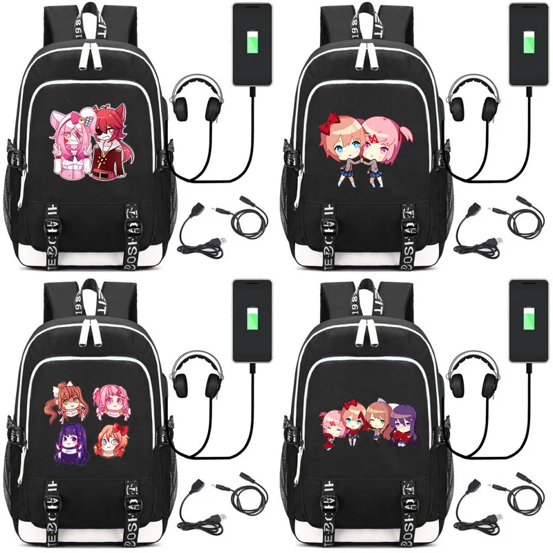 Новинка, Doki, Клубные рюкзаки monika, usb зарядка, для мужчин, wo, мужской рюкзак сумка через плечо, школьная сумка, дорожная сумка для ноутбука, рюкзак