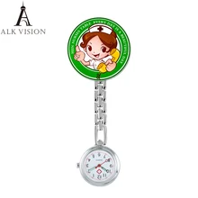 ALK мультфильм дизайн медсестры часы металлический зажим Брошь уход часы медицинский Карманный Брелок нагрудные часы клип Прямая поставка подарок