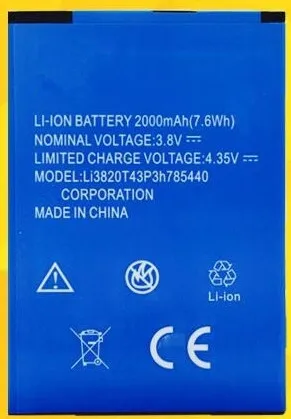3 8 V 2000mAh Li3820T43P3h785440 для zte Blade L370 L2 Plus батарея|Аккумуляторы мобильных телефонов| |