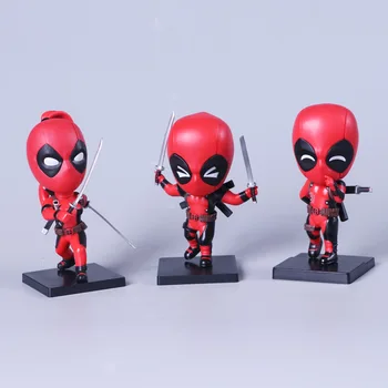 

6styles 12cm Deadpool Figure Bobble-Head 1/10 scale painted Deadpool Black Panther Doll PVC action figure toy