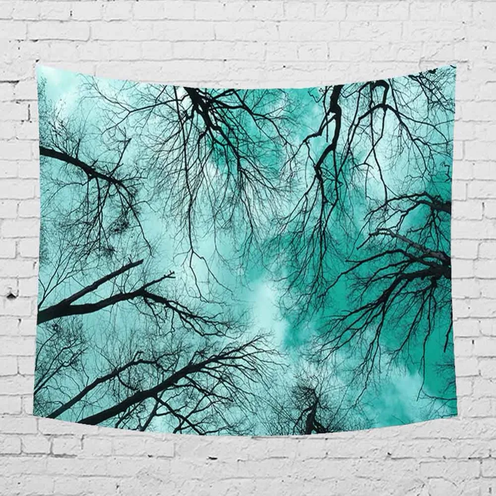 Tree Branches Tapestry Wall Hanging Plant Shabby Chic Home Decoration Beach Blanket Big 200cm Polyester Forest Style Decor