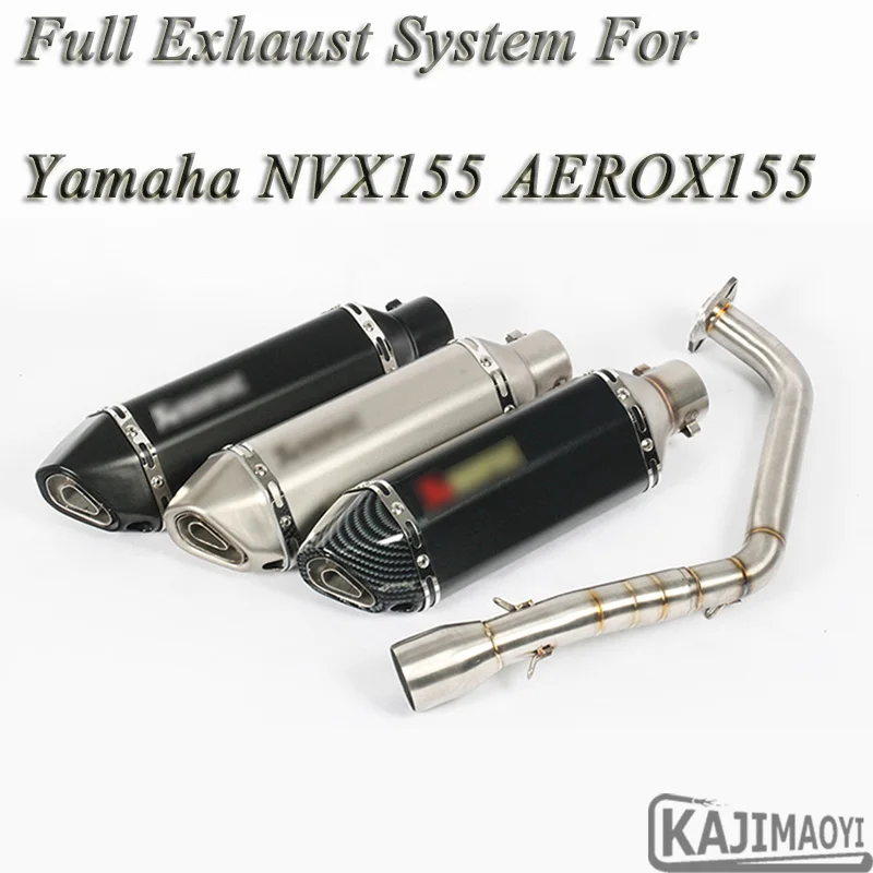 

NVX155 Motorcycle Exhaust Slip-On Full System Modified Front Tube Middle Link Pipe Muffler DB Killer For YAMAHA NVX 155 AEROX155