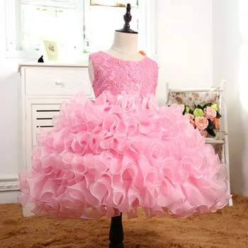 

2017 Summer Cute Flower Girls Dresses Chirstmas Wedding Birthday Party Girl Clothing Baby Girl Big Bow Ties Sleeveless Ball Gown