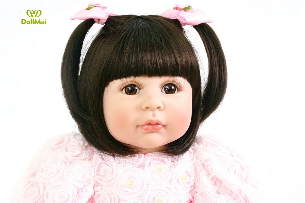 DollMai Изысканная принцесса девочка реборн малыш кукла жива 2" 60 см силиконовый винил реборн Детские куклы игрушки Рождественский подарок