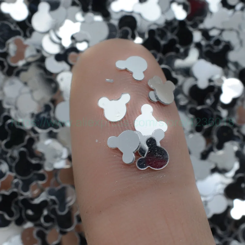 25 г 4 мм милая форма головы мыши ПВХ свободные блестки пайетки для NailArt украшение для альбома DIY аксессуар Confettis - Цвет: 1.