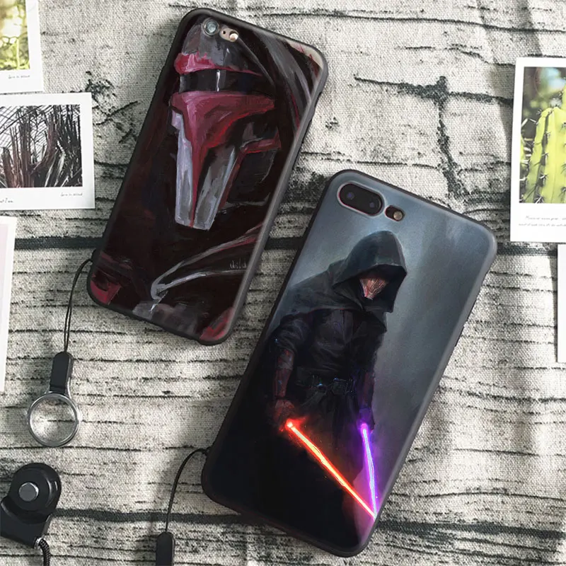 

Darth Revan Star Wars Coque Free Hang Rope Tpu Soft Silicone Phone Case Cover Shell Bag For Apple iPhone 5 SE 5S 6 6S 7 PLUS