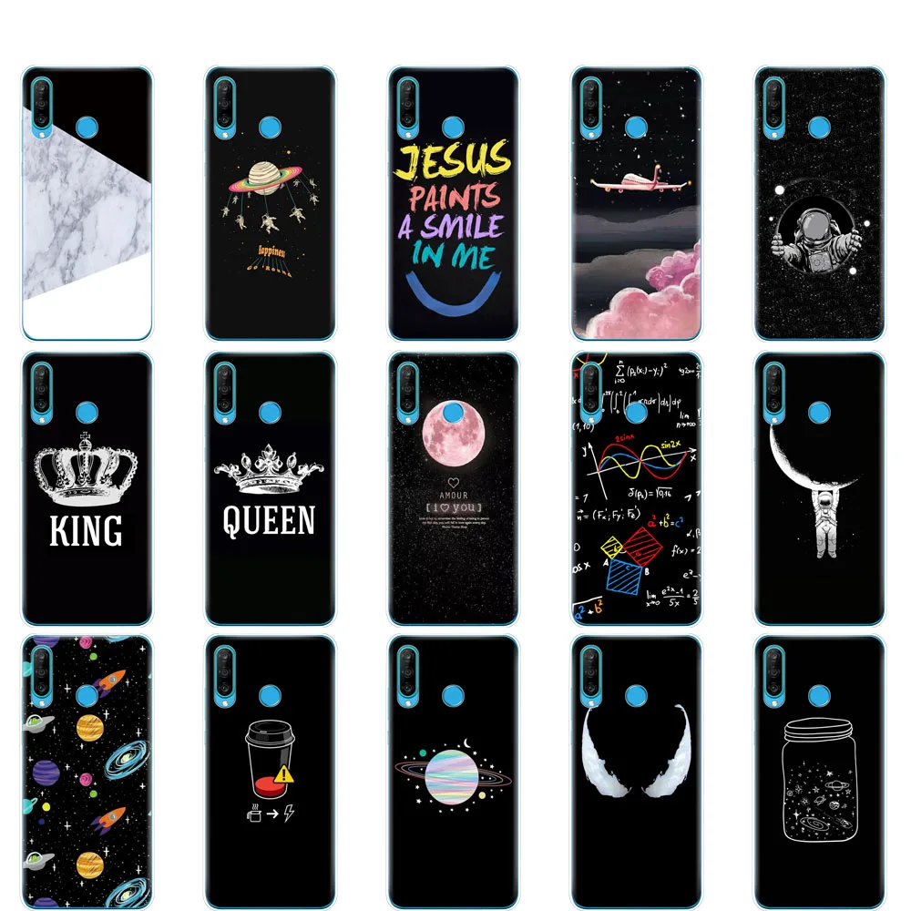 Чехол для Huawei P30 PRO LITE задняя крышка huawei mate 20 pro lite p smart 2019 plus coqa fundas Black king самолет