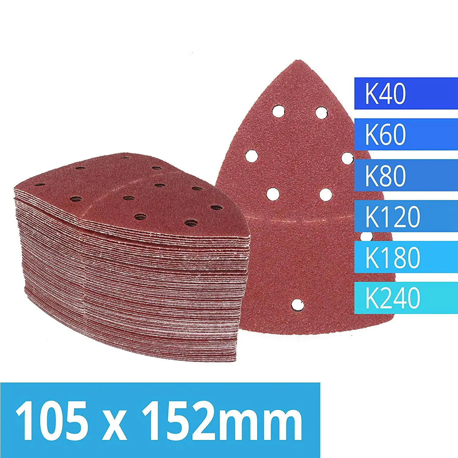 Buy 120 Pieces 11 Hole Sandpaper Hook and Loop Sanding