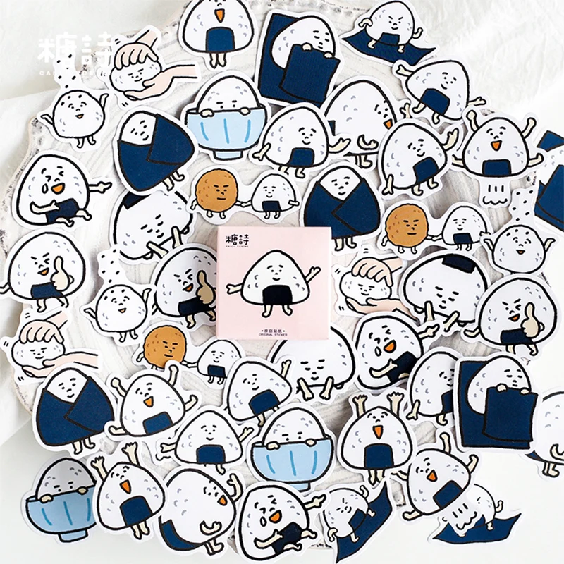 

45 Pcs/Box Cute cartoon Rice ball animal mini decoration paper sticker decoration DIY album diary scrapbooking label sticker
