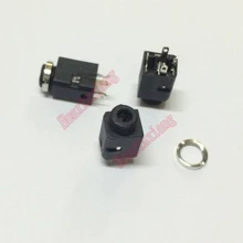 50 шт./лот PJ-341 3,5 мм аудио/видео гнездо/Разъем Вертикальный 4Pin с гайкой